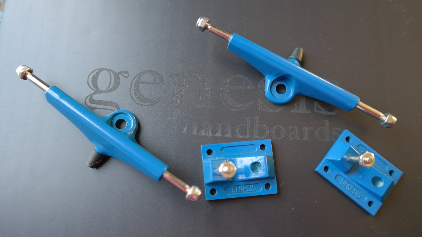 Blue Genesis Trucks with LevelUp Bushings