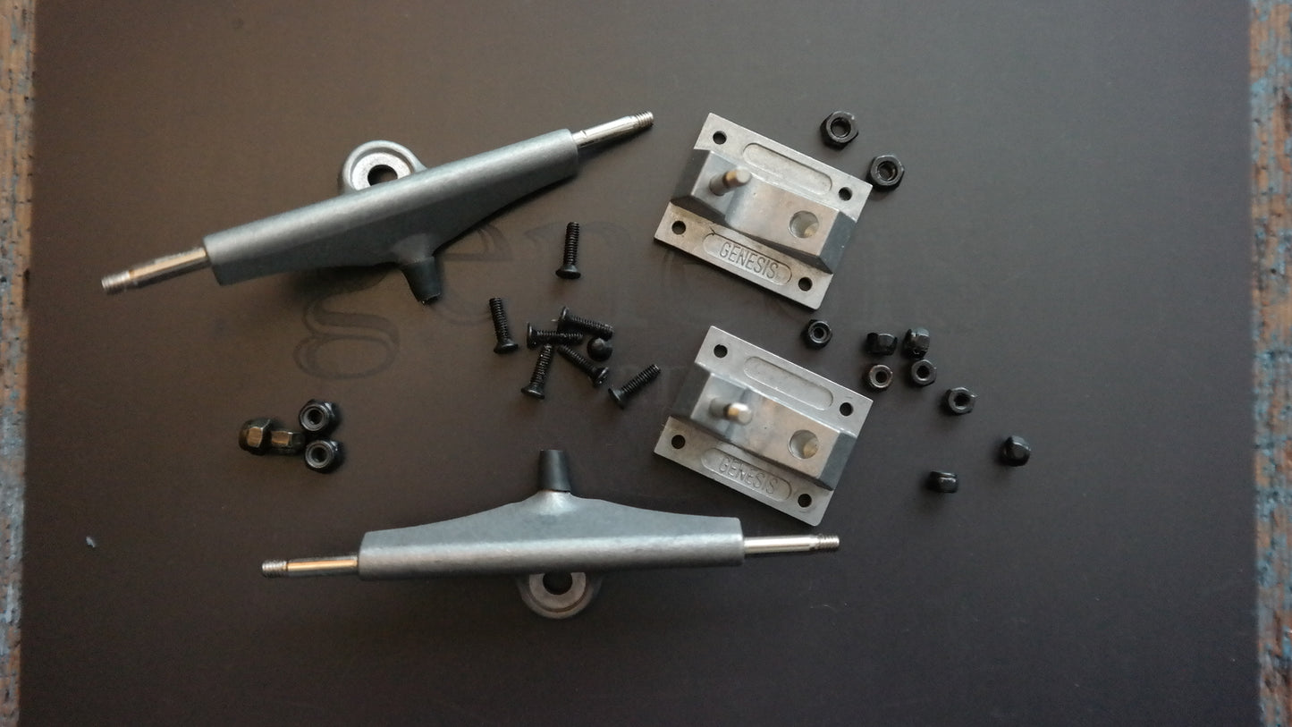 Raw Genesis Trucks with LevelUp Bushings