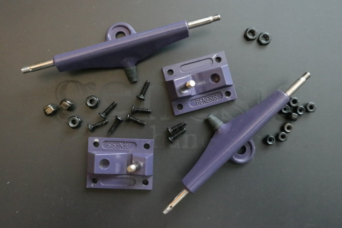 Purple Genesis Trucks with LevelUp Bushings