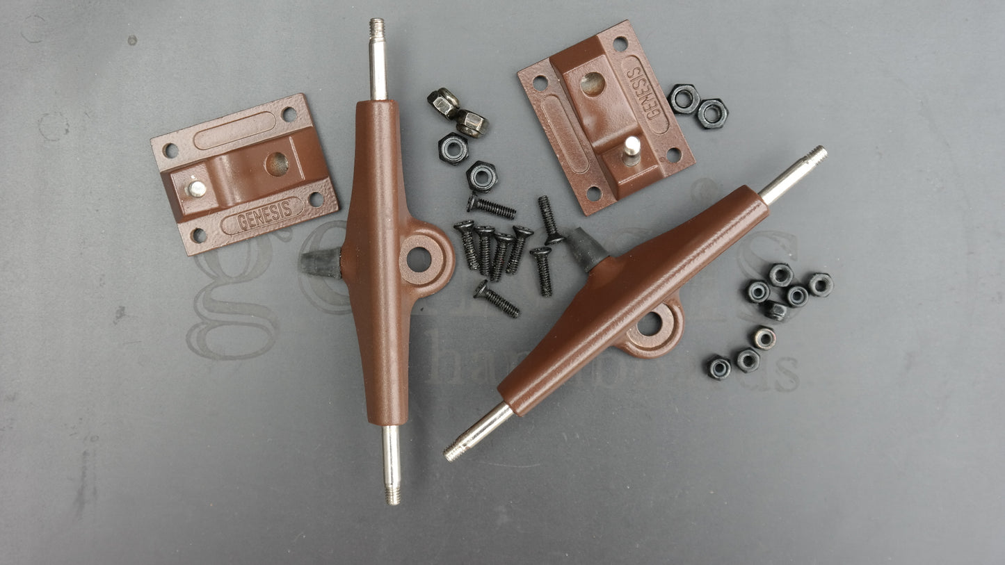 Brown Genesis Trucks with LevelUp Bushings