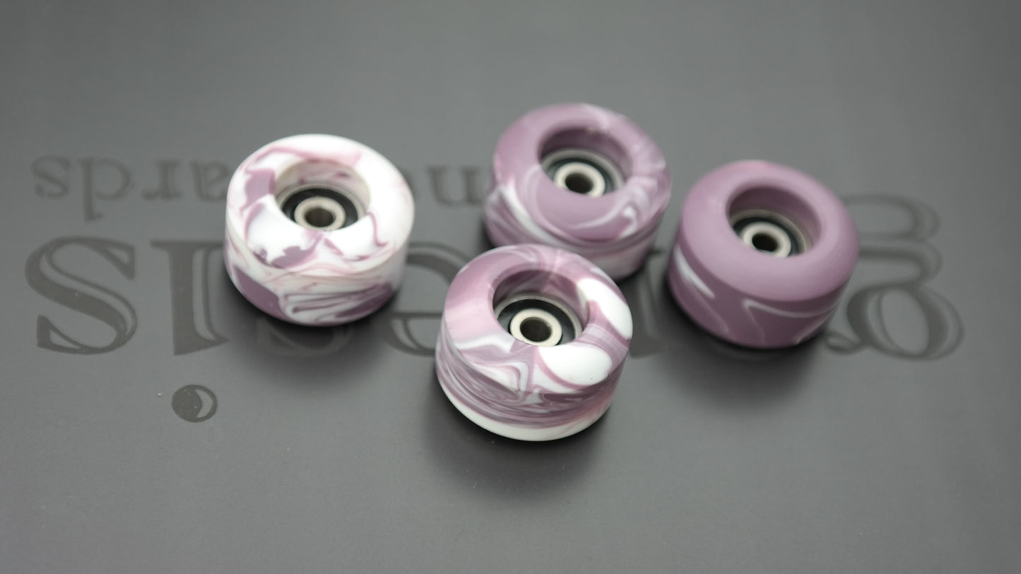 Purple & White Swirl Industryfb Wheels