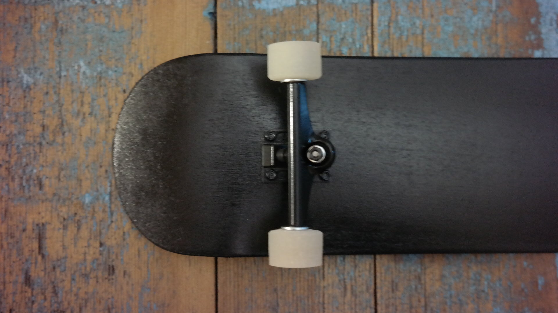 Handboard Top View The All Black with White Wheels – genesis handboards
