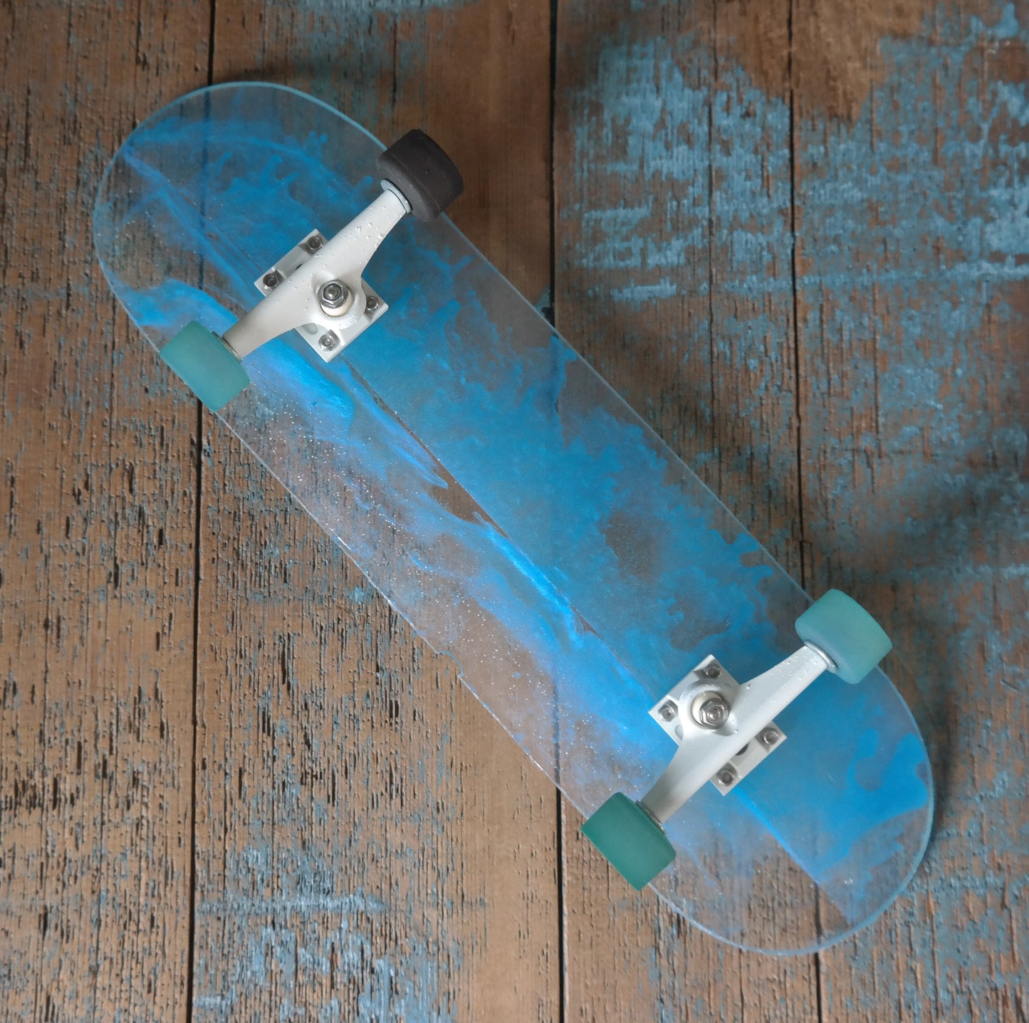 Clear Blue and White Assembled