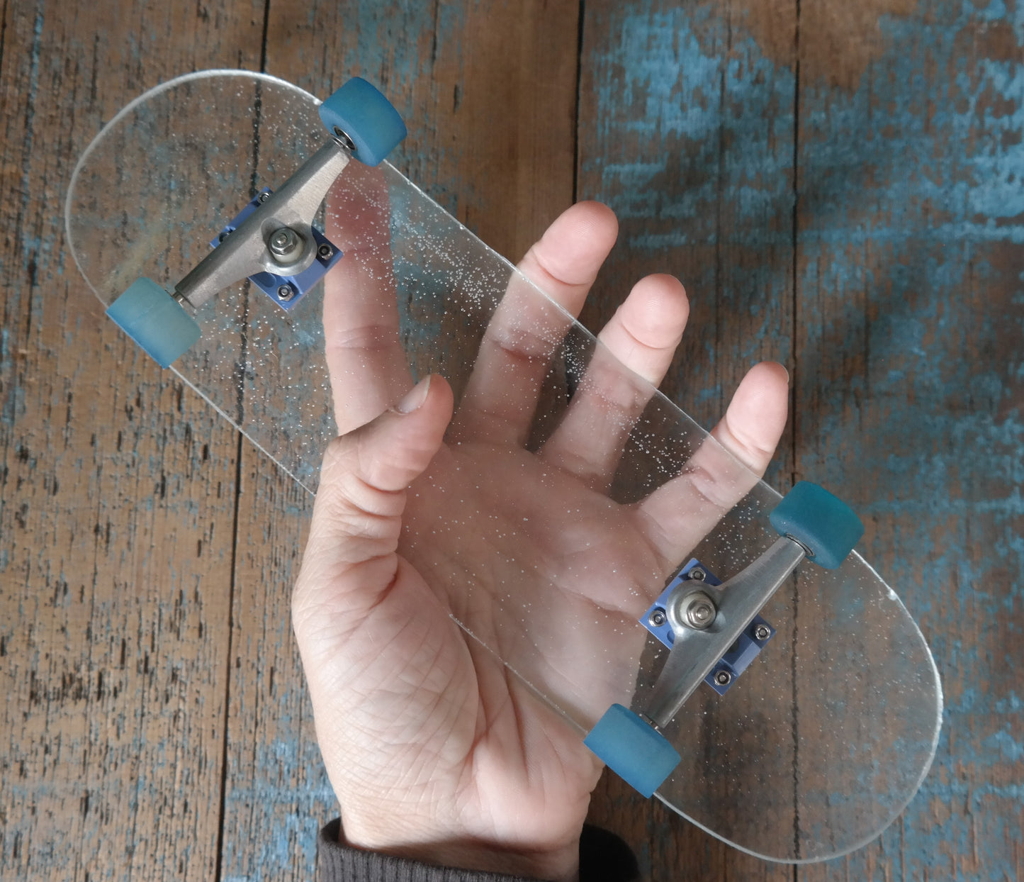 Clear Handboard with Blue