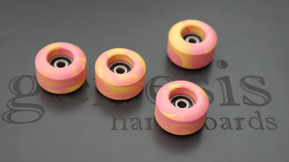 Pink &Yellow Swirl Industryfb Wheels