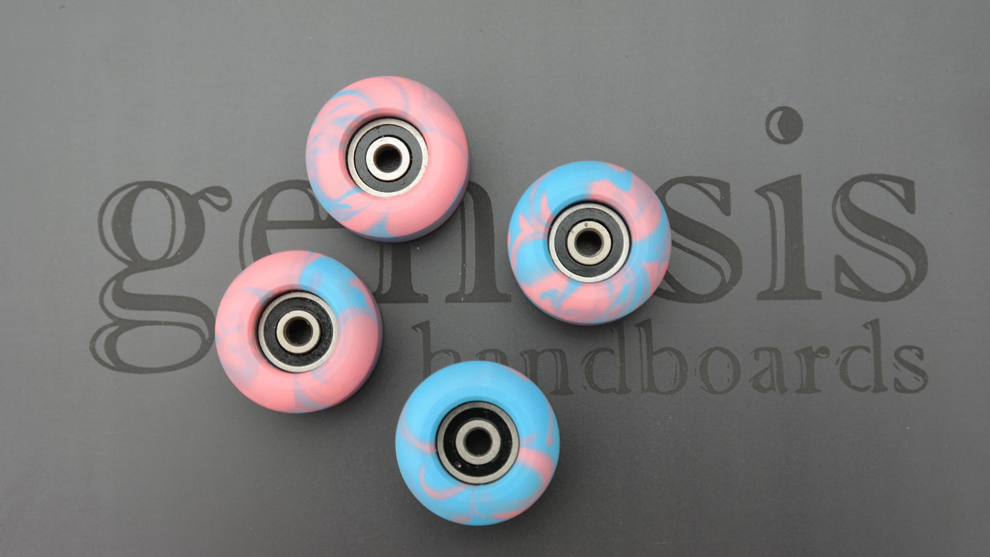 Blue & Pink Swirls Industryfb Wheels